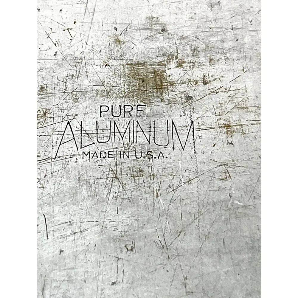 Vintage Pure Aluminum Roasting Pan Made in USA Rectangular 14x10 Bakeware